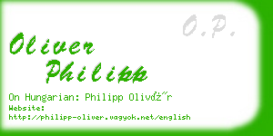 oliver philipp business card